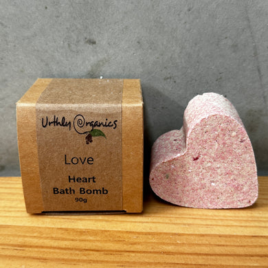 Love heart bath bomb boxed